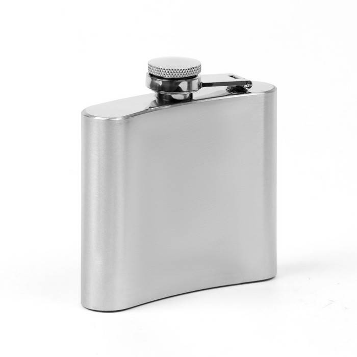 Фляжка для алкоголя 150 мл, нержавеющая сталь, подарочная, армейская, 5 oz